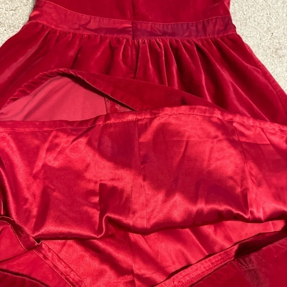 Gap Red Velvet‎ Fit and Flare Dress Size 12